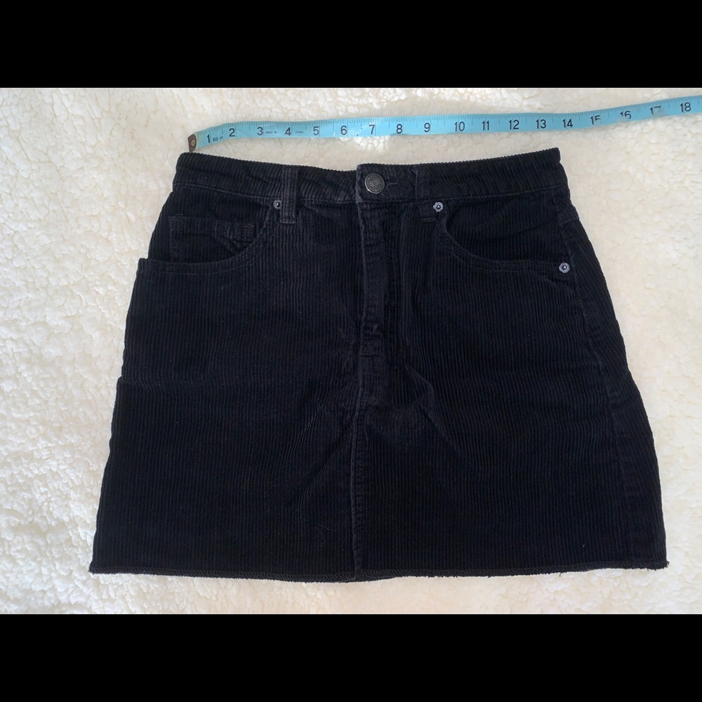Black corduroy skirt